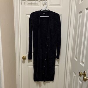 Black Women's AERIE Long Cardigan Sweater XS